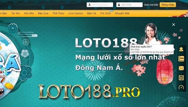 Đăng nhập Loto188 trực tiếp tại website trên PC